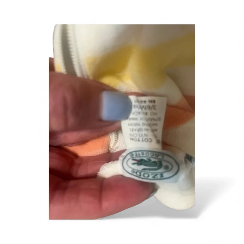 Vintage Izod Lacoste stripe terry onesie
